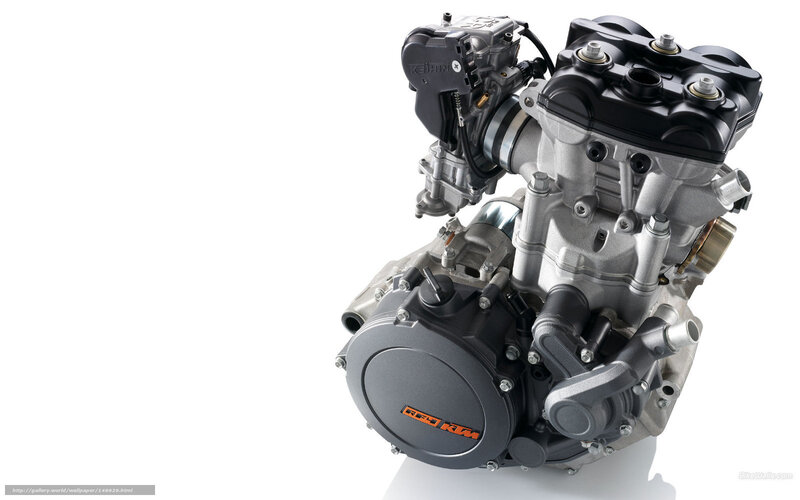 KTM Motorcycle Engine — Silver