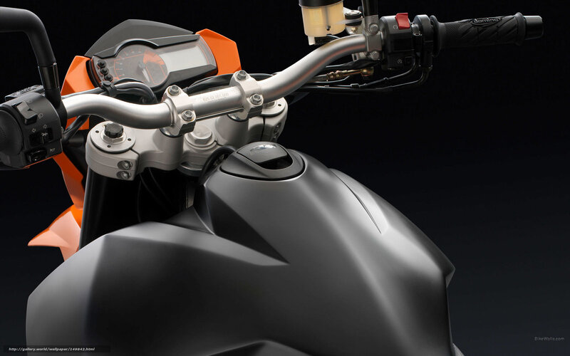 KTM motorcycle handlebar close-up