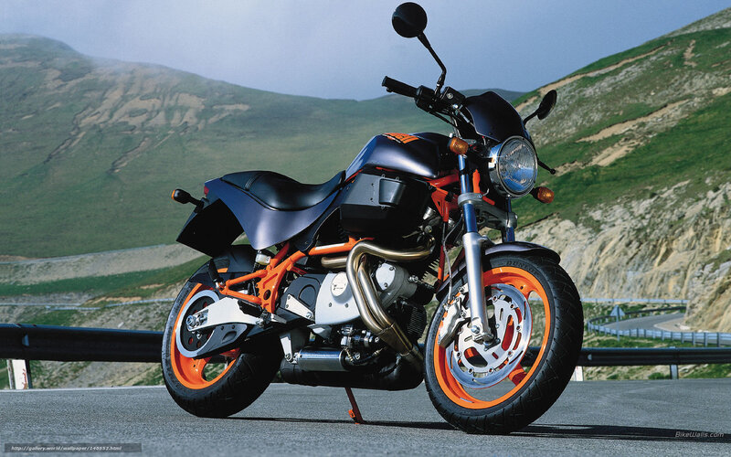 KTM motorcycle on mountain road