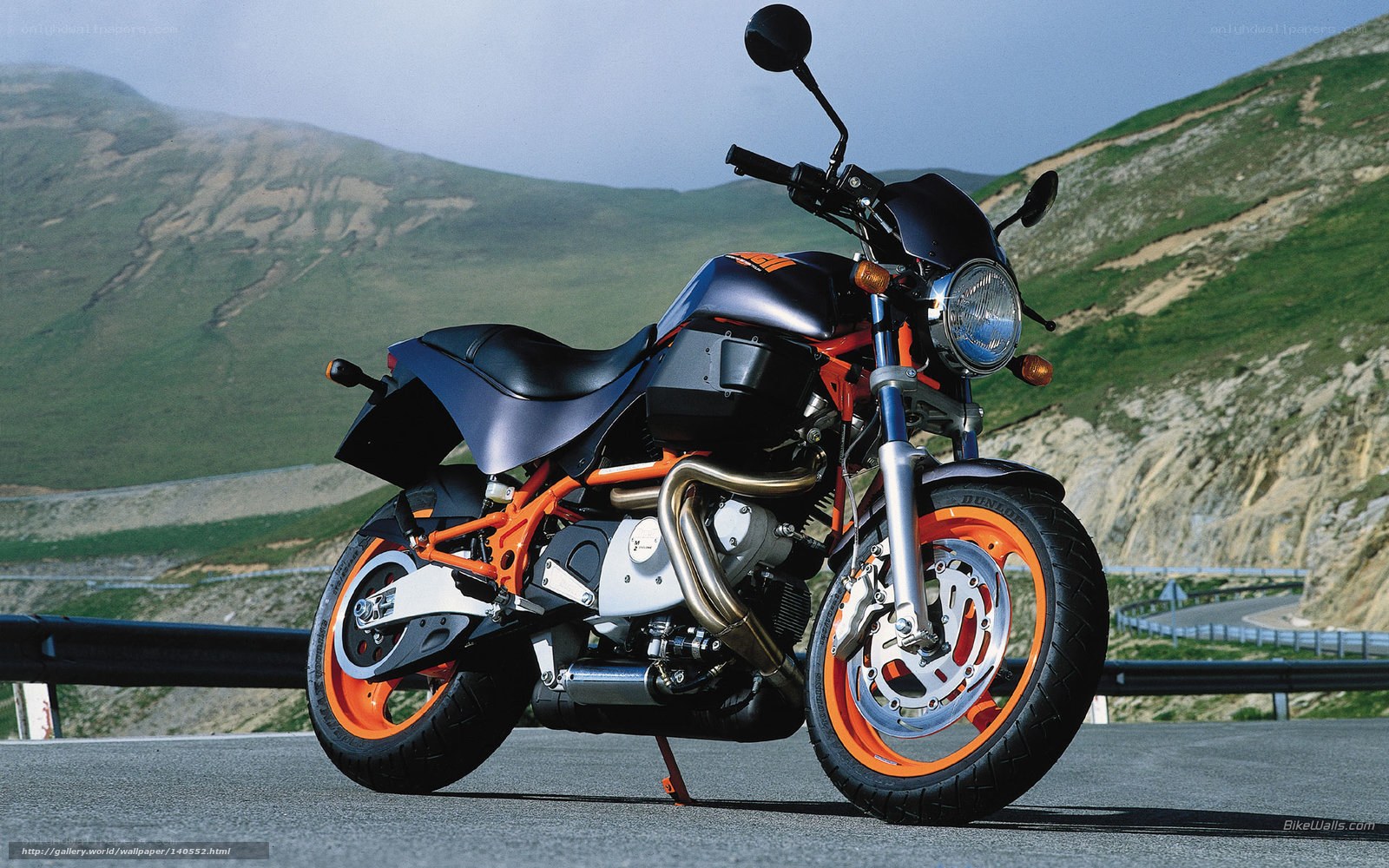 KTM motorcycle on mountain road