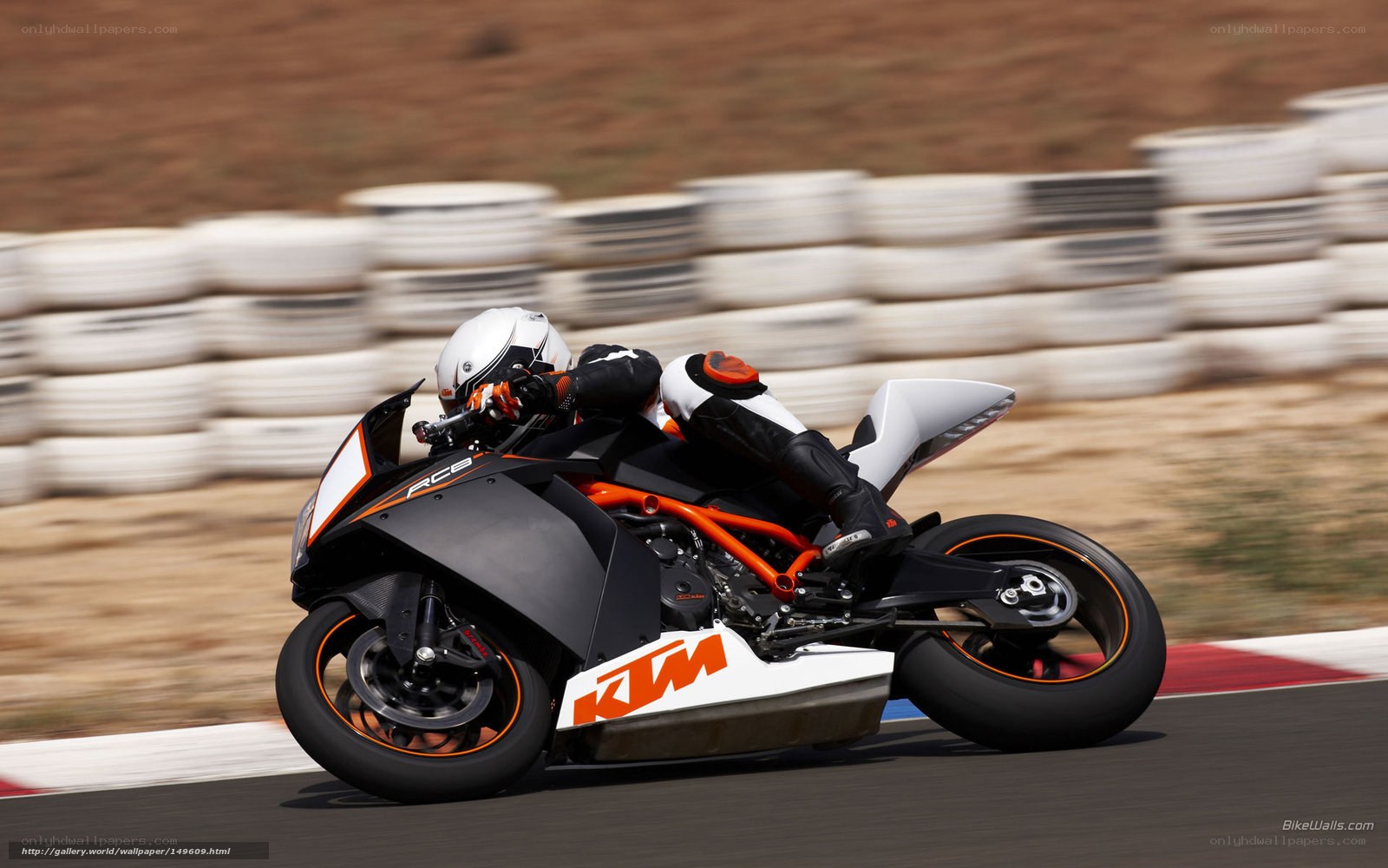 KTM motorcycle on racetrack