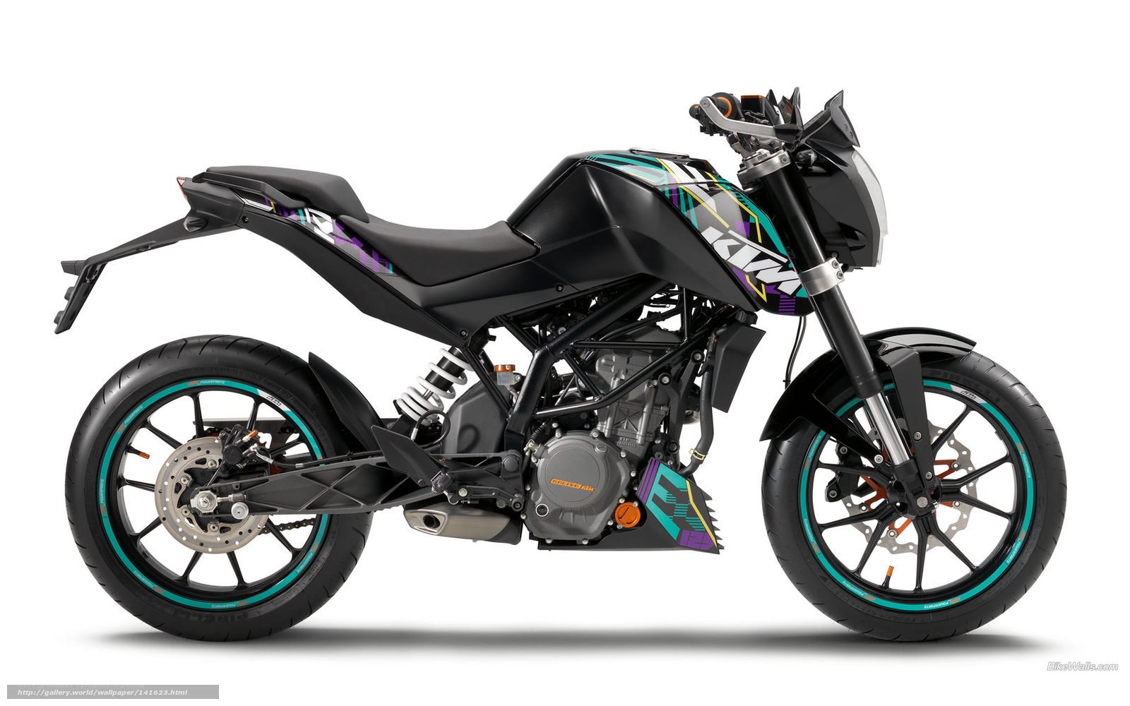 KTM motorcycle with custom graphics