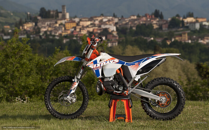 KTM Off-road Motorcycle — White, Serene