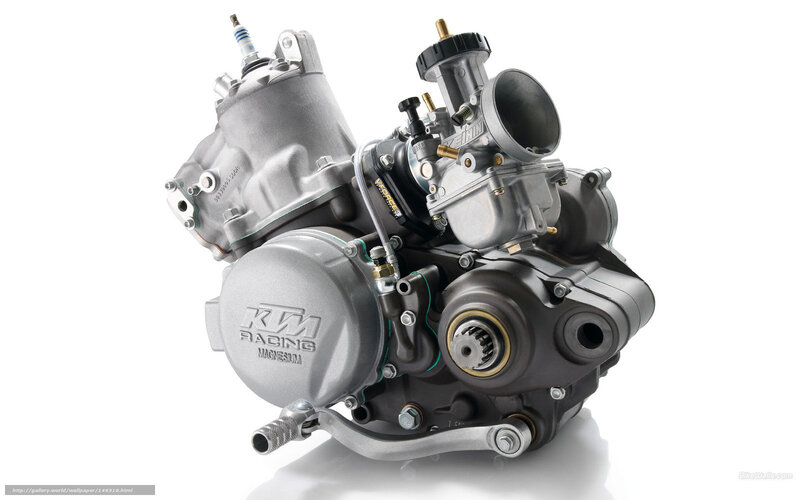 KTM Racing Engine — Silver, Technical, Photograph, Carburetor