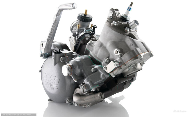 KTM Racing Engine — Silver, Technical, Photograph, Spark Plug, Carburetor