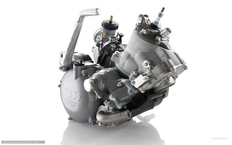 KTM Racing Engine — Silver, Technical, Photograph, Spark Plug
