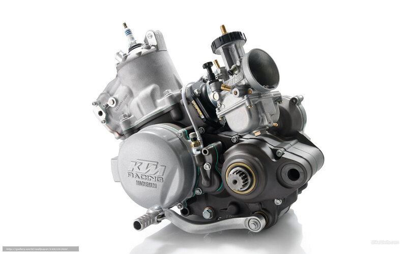 KTM Racing Engine — Silver, Technical, Photograph