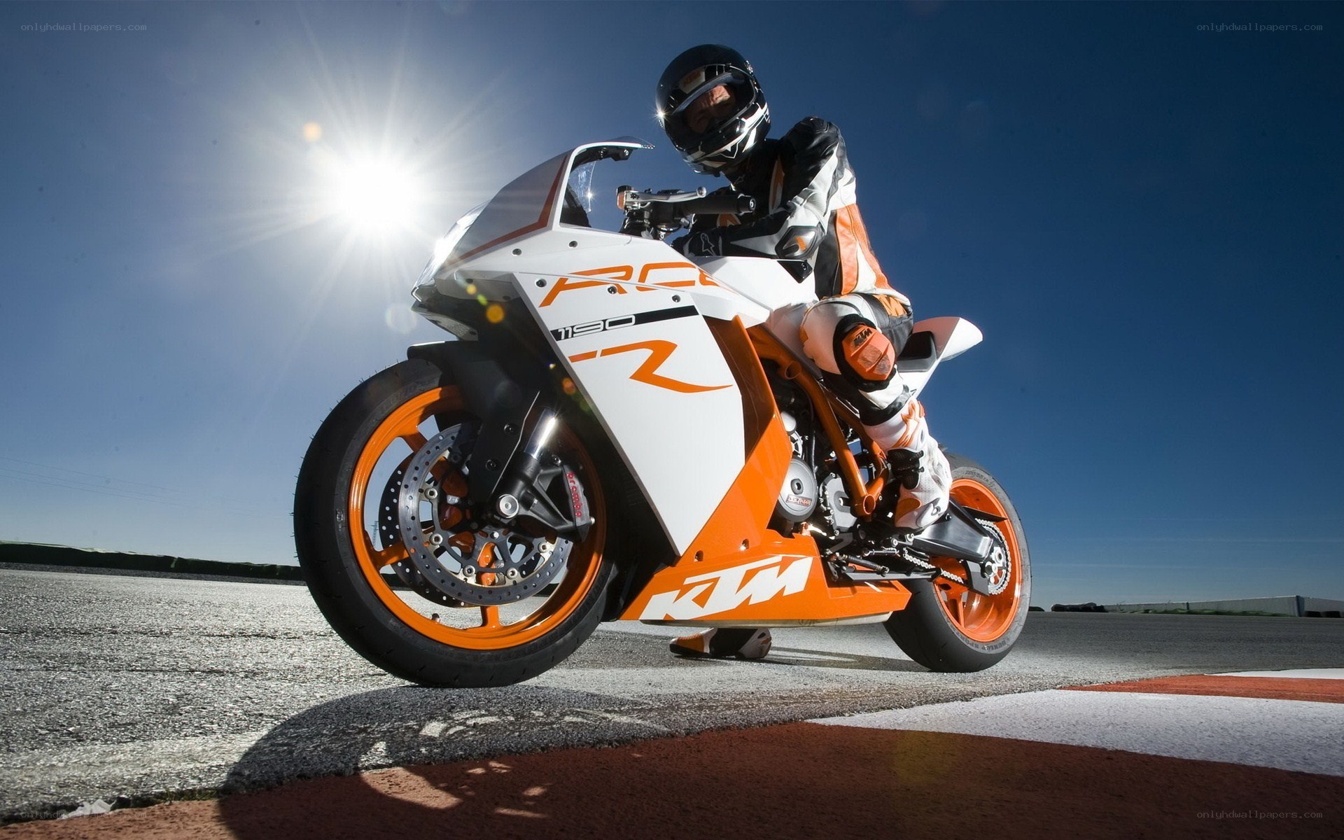 KTM RC 1150 motorcycle on track