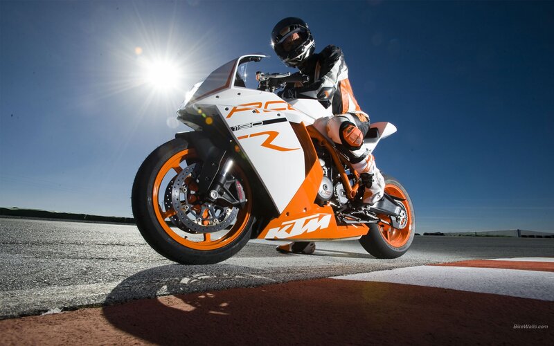 KTM RC 125 motorcycle on track