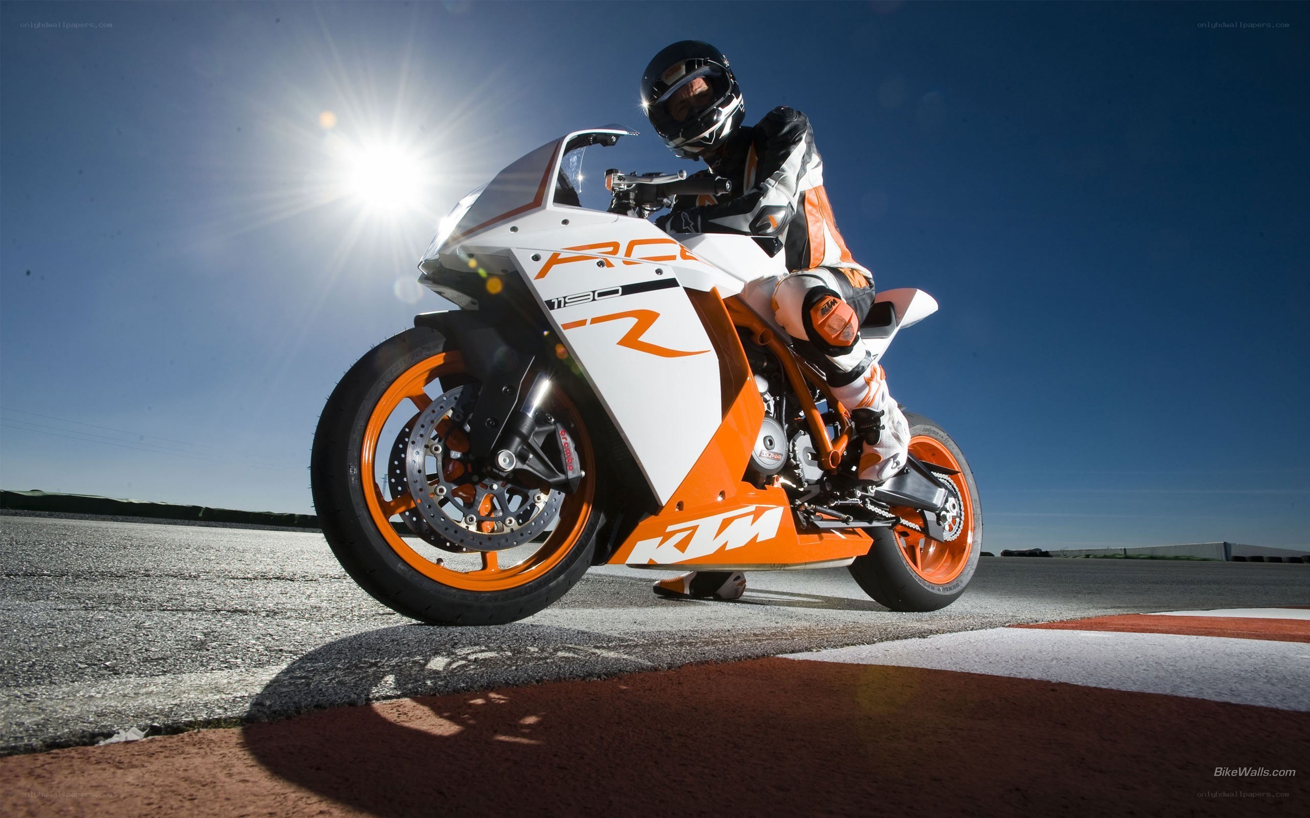 KTM RC 125 motorcycle on track