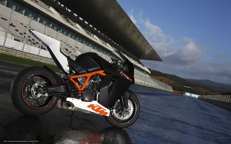 KTM RC8 Motorcycle — Black, Dramatic, Afternoon