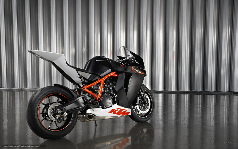 KTM RC8 Motorcycle — Black, Dramatic, Photograph