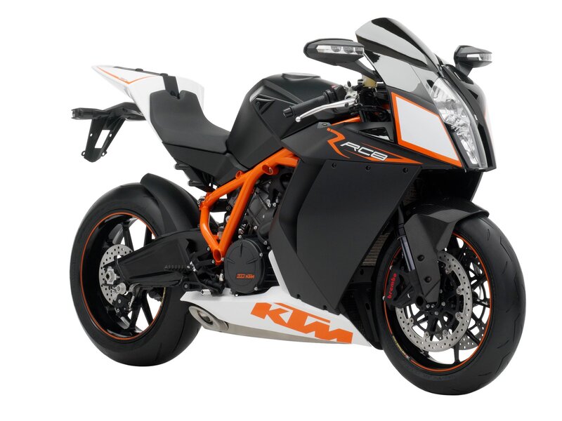KTM RC8 Motorcycle — Black, Neutral, Photograph, Seat