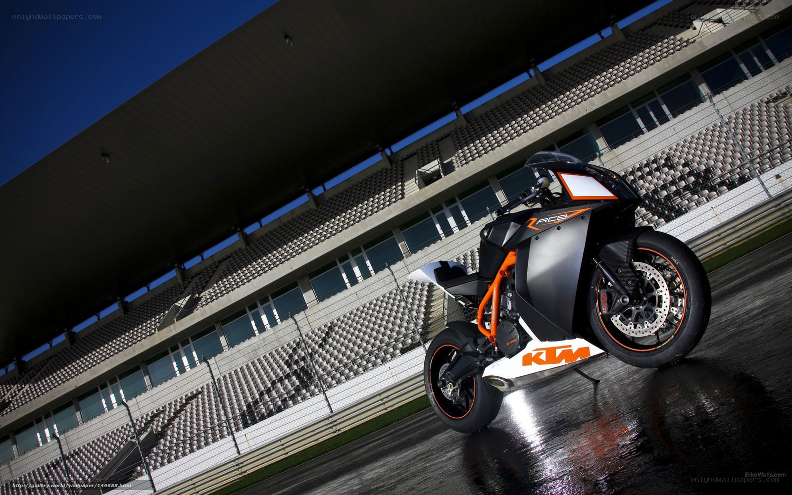 KTM RC8 motorcycle on racetrack