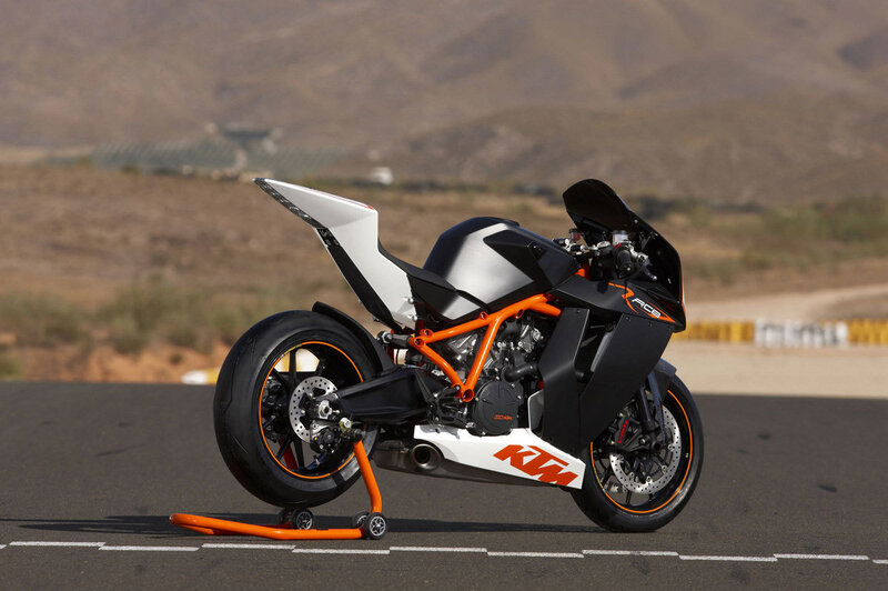 KTM RC8 motorcycle on track