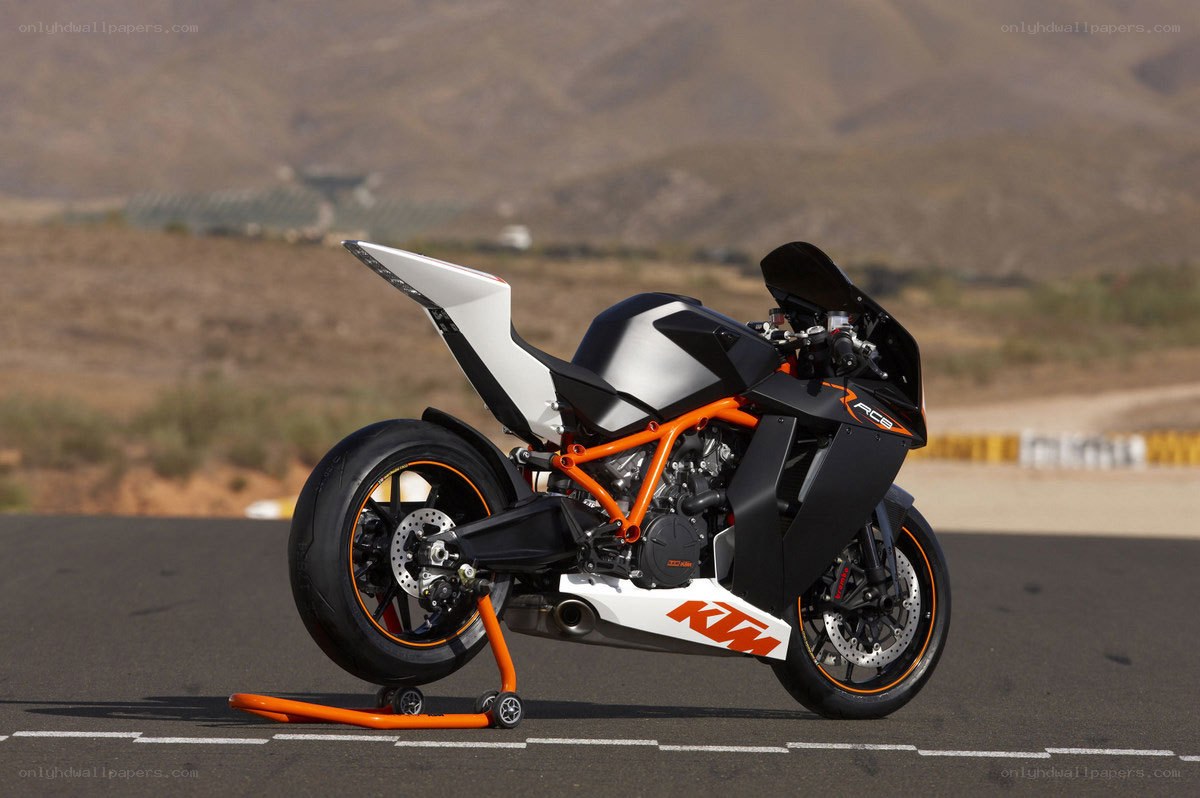 KTM RC8 motorcycle on track