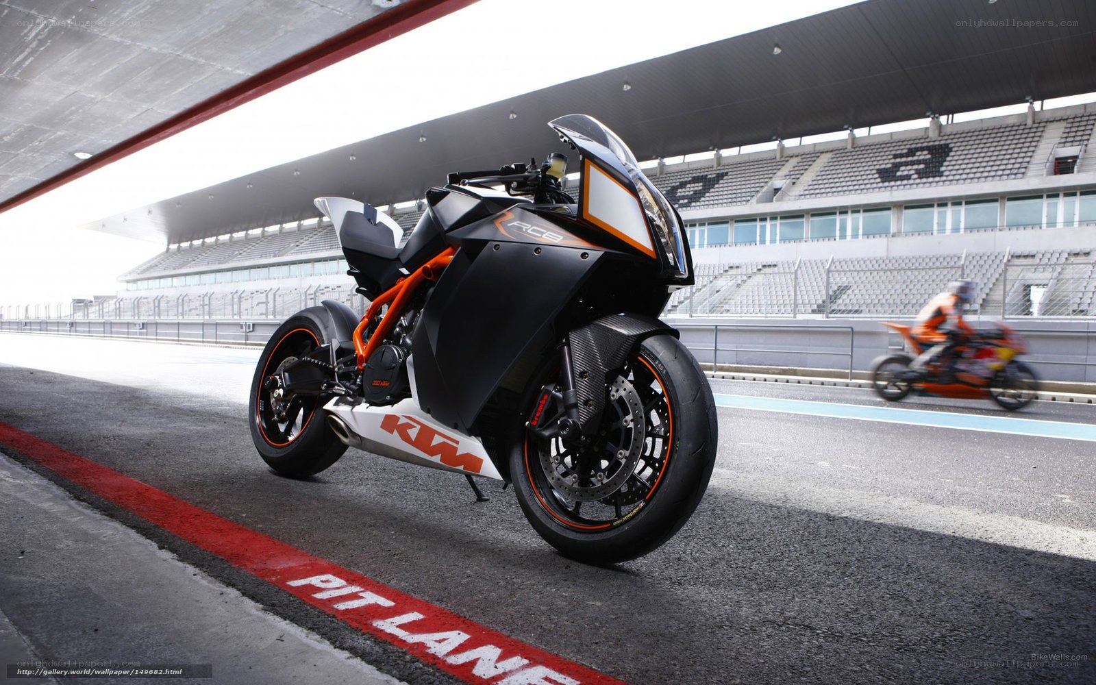 KTM RC8 on a racetrack