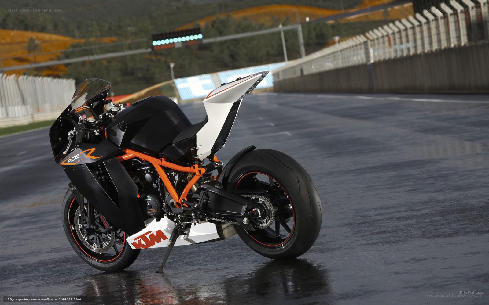 KTM RC8 R motorcycle on track