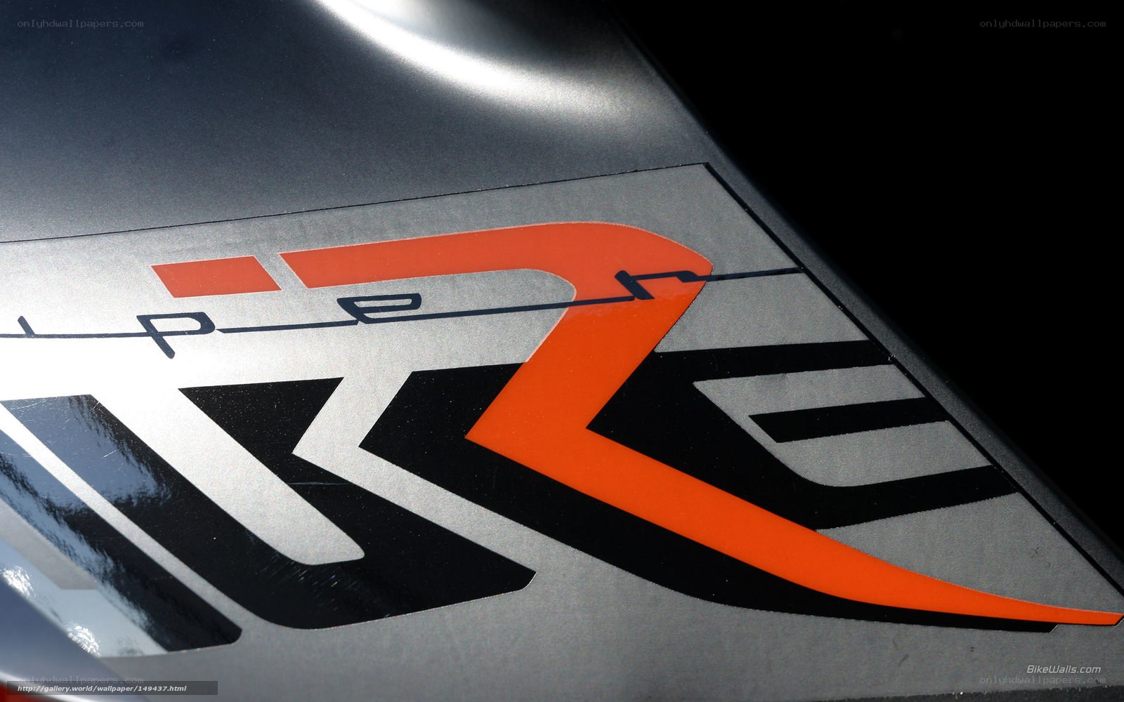 KTM Super Duke logo close-up