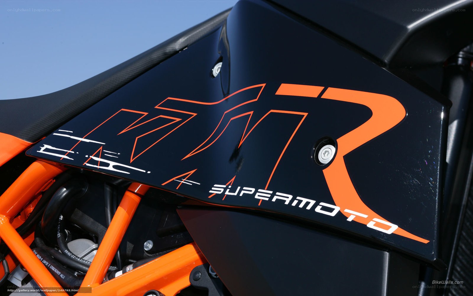 KTM Supermoto motorcycle detail