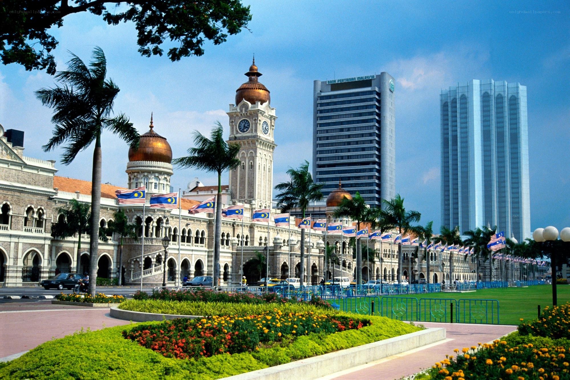 Kuala Lumpur cityscape with clock tower