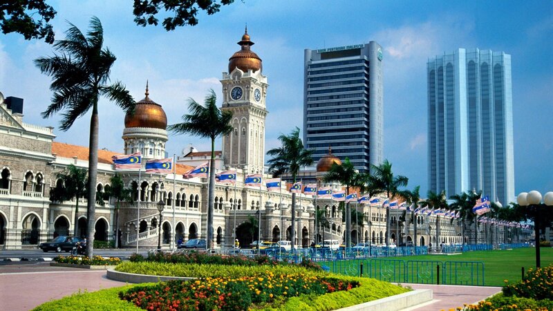 Kuala Lumpur cityscape with clock tower