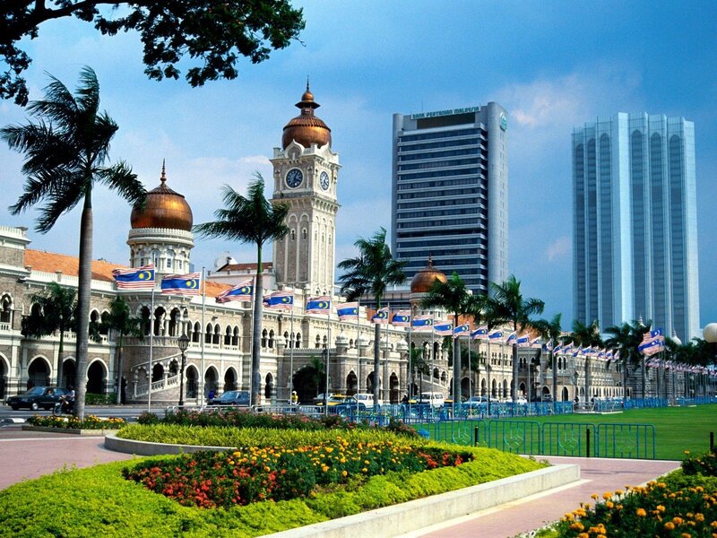 Kuala Lumpur cityscape with clock tower