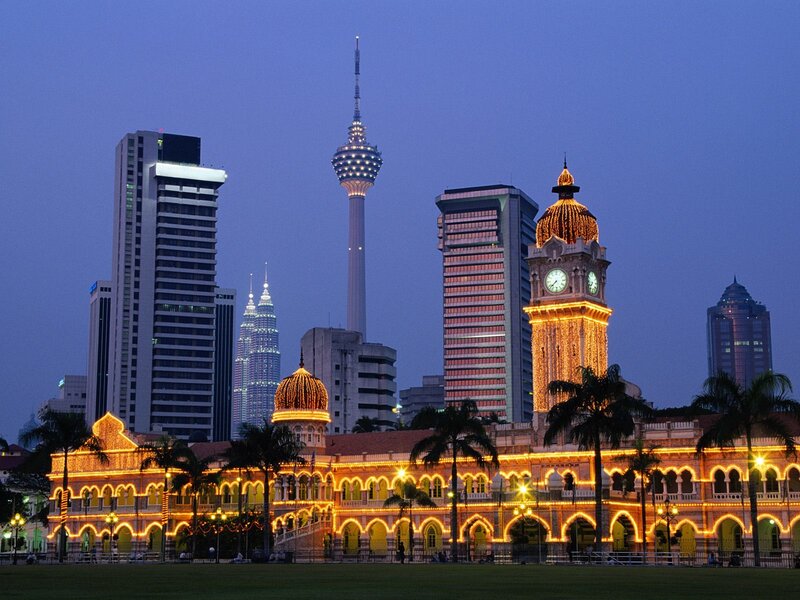 Kuala Lumpur skyline at dusk