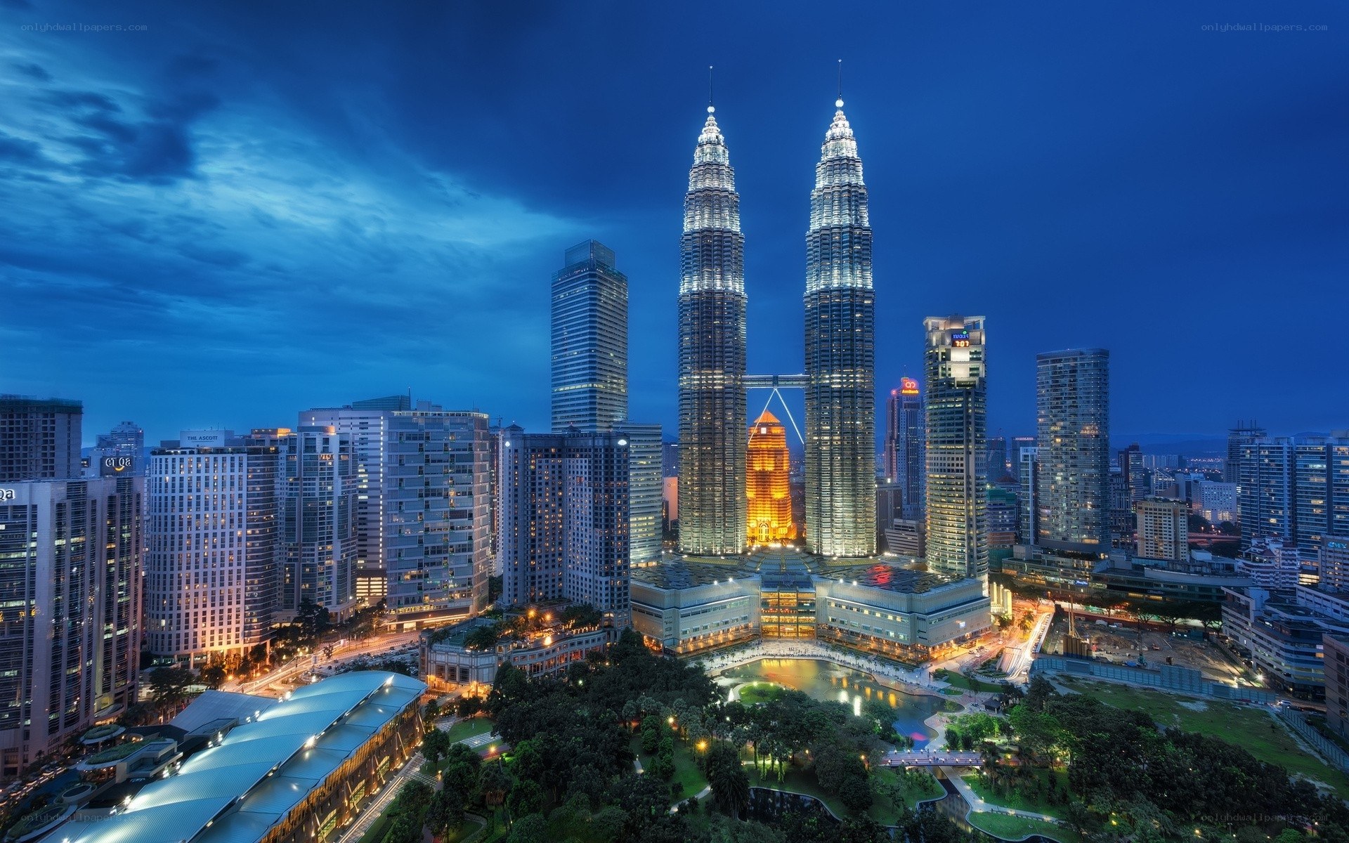 Kuala Lumpur skyline at dusk