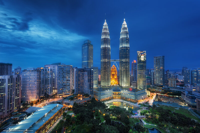 Kuala Lumpur skyline at dusk