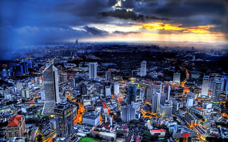 Kuala Lumpur skyline at dusk