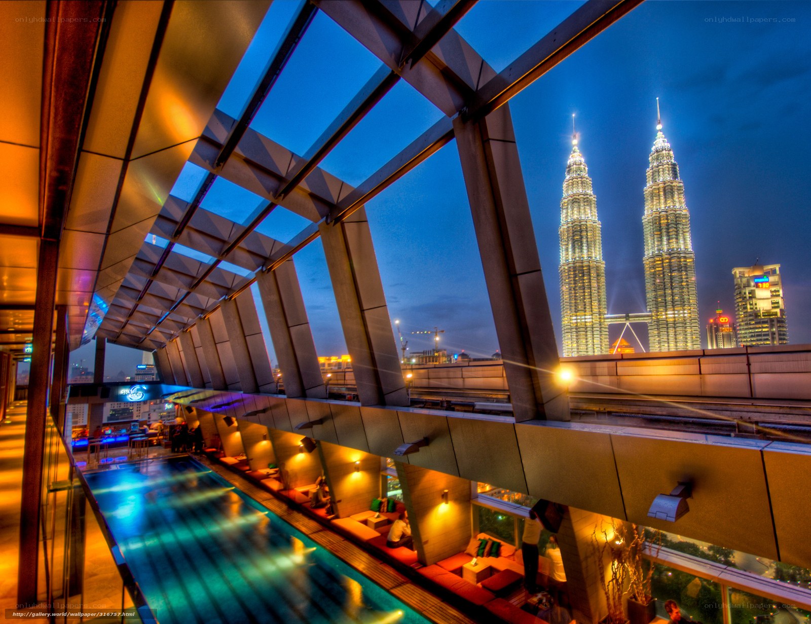 Kuala Lumpur skyline at dusk