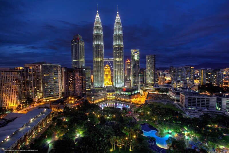 Kuala Lumpur skyline at night