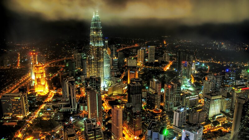 Kuala Lumpur skyline at night