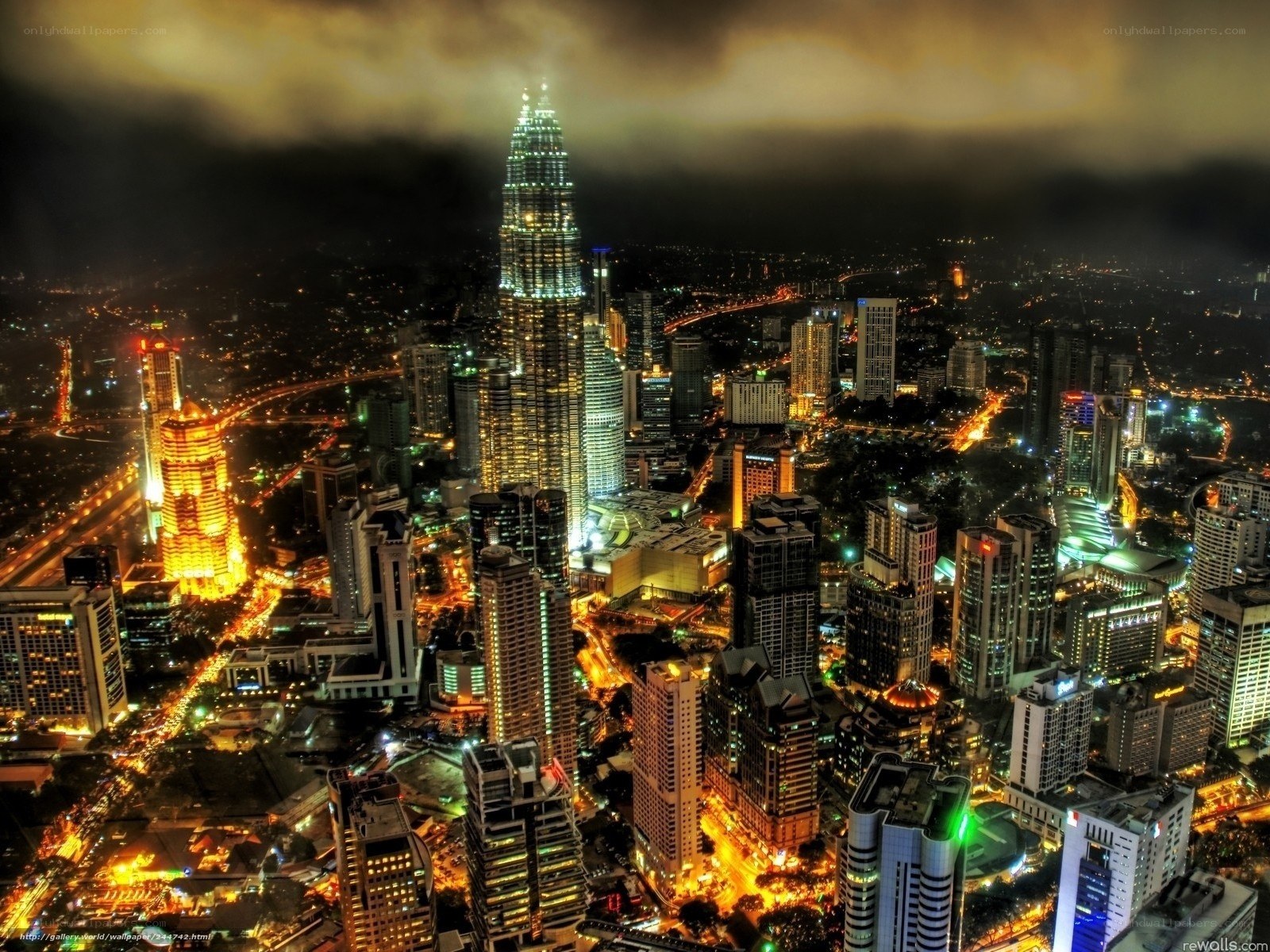 Kuala Lumpur skyline at night