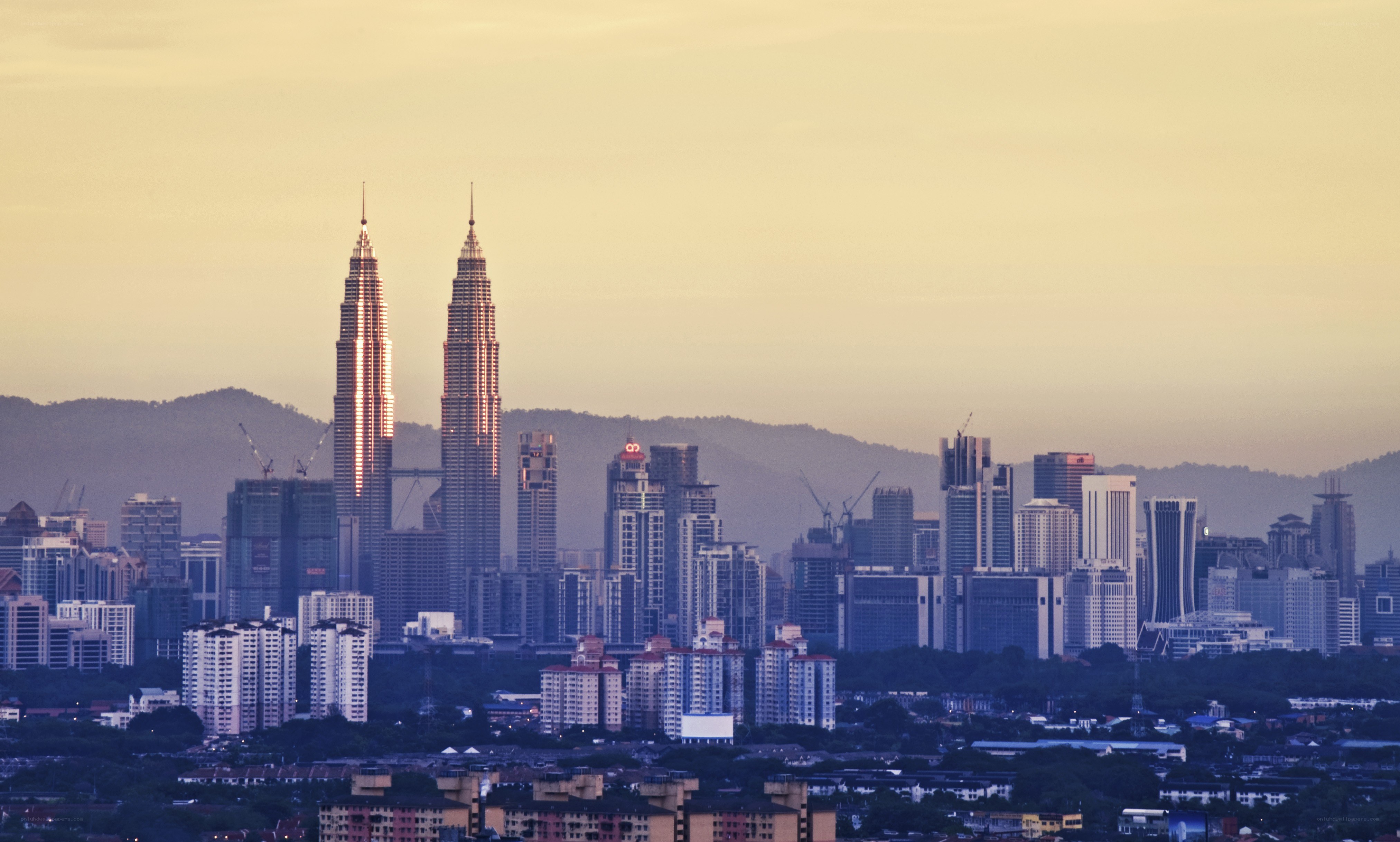 Kuala Lumpur skyline at sunset