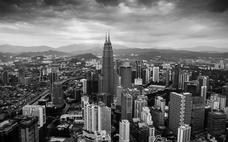 Kuala Lumpur Skyline — Black, Dramatic, Afternoon, Photograph