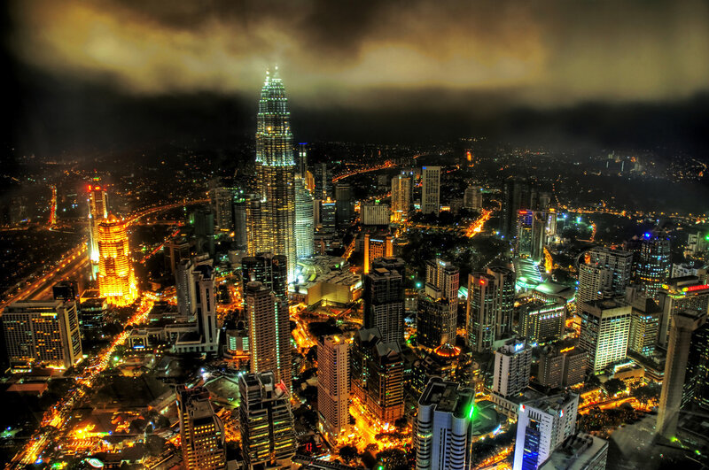 Kuala Lumpur Skyline — Black