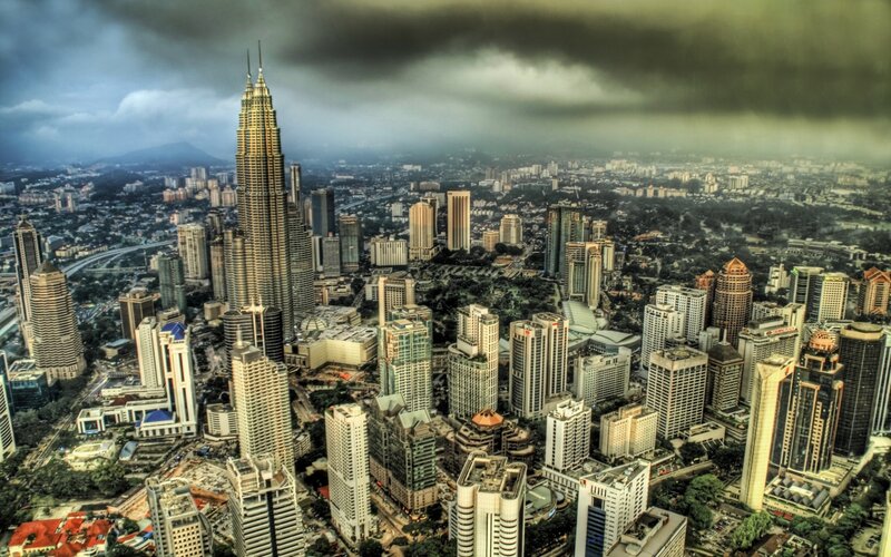 Kuala Lumpur skyline with Petronas Towers