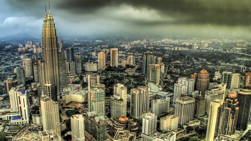 Kuala Lumpur skyline with Petronas Towers