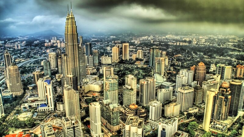 Kuala Lumpur skyline with Petronas Towers