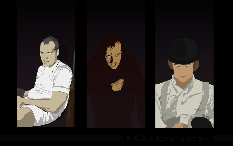 Kubrick film characters collage