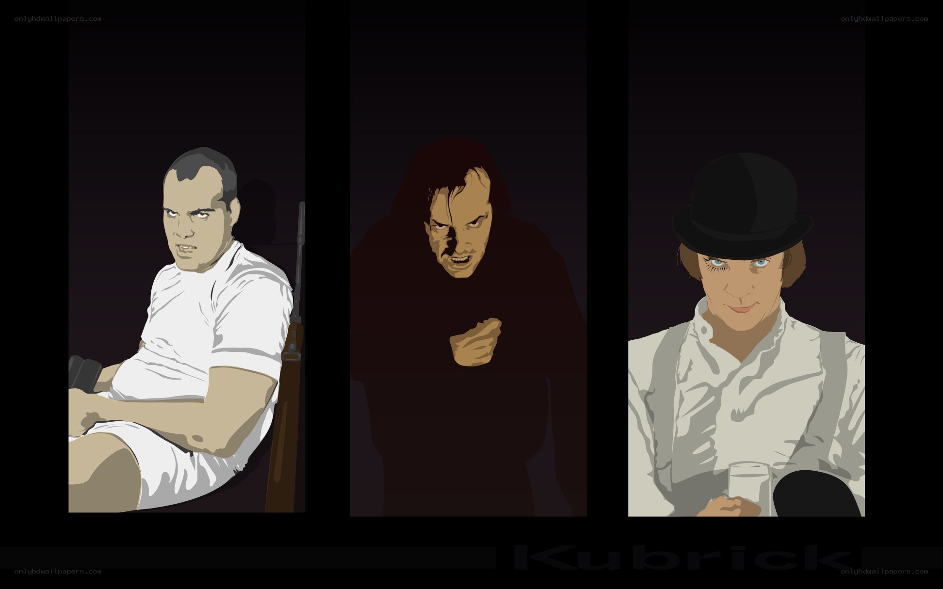 Kubrick film characters collage