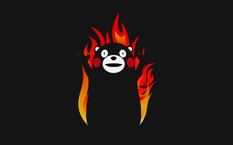 Kumamon with Flames