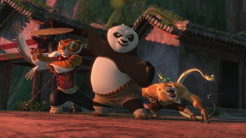 Kung Fu Panda and friends in action