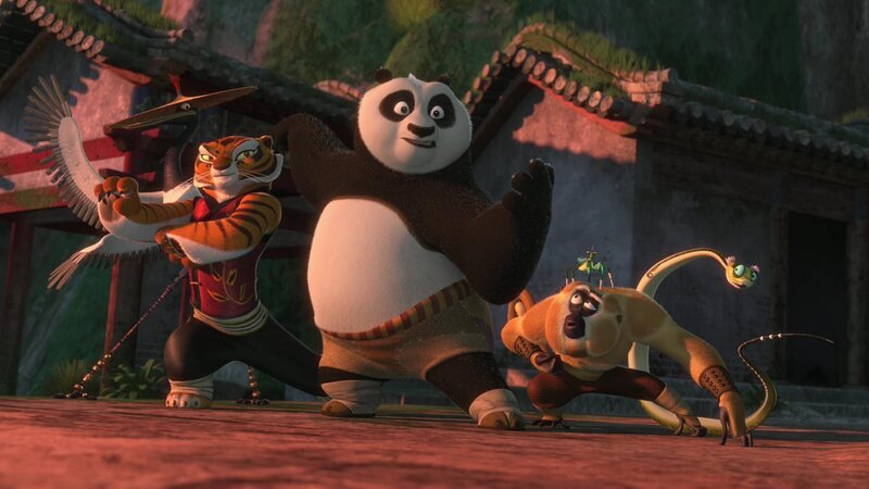Kung Fu Panda and friends in action