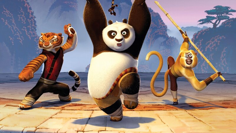Kung Fu Panda and friends in action