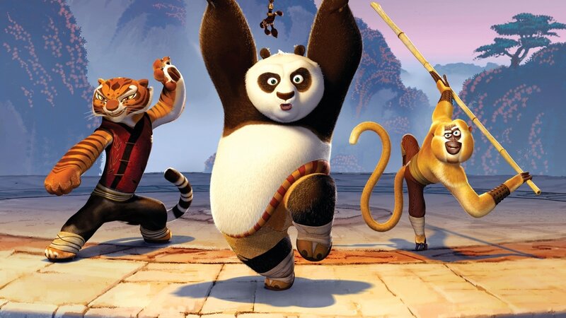 Kung Fu Panda characters in action