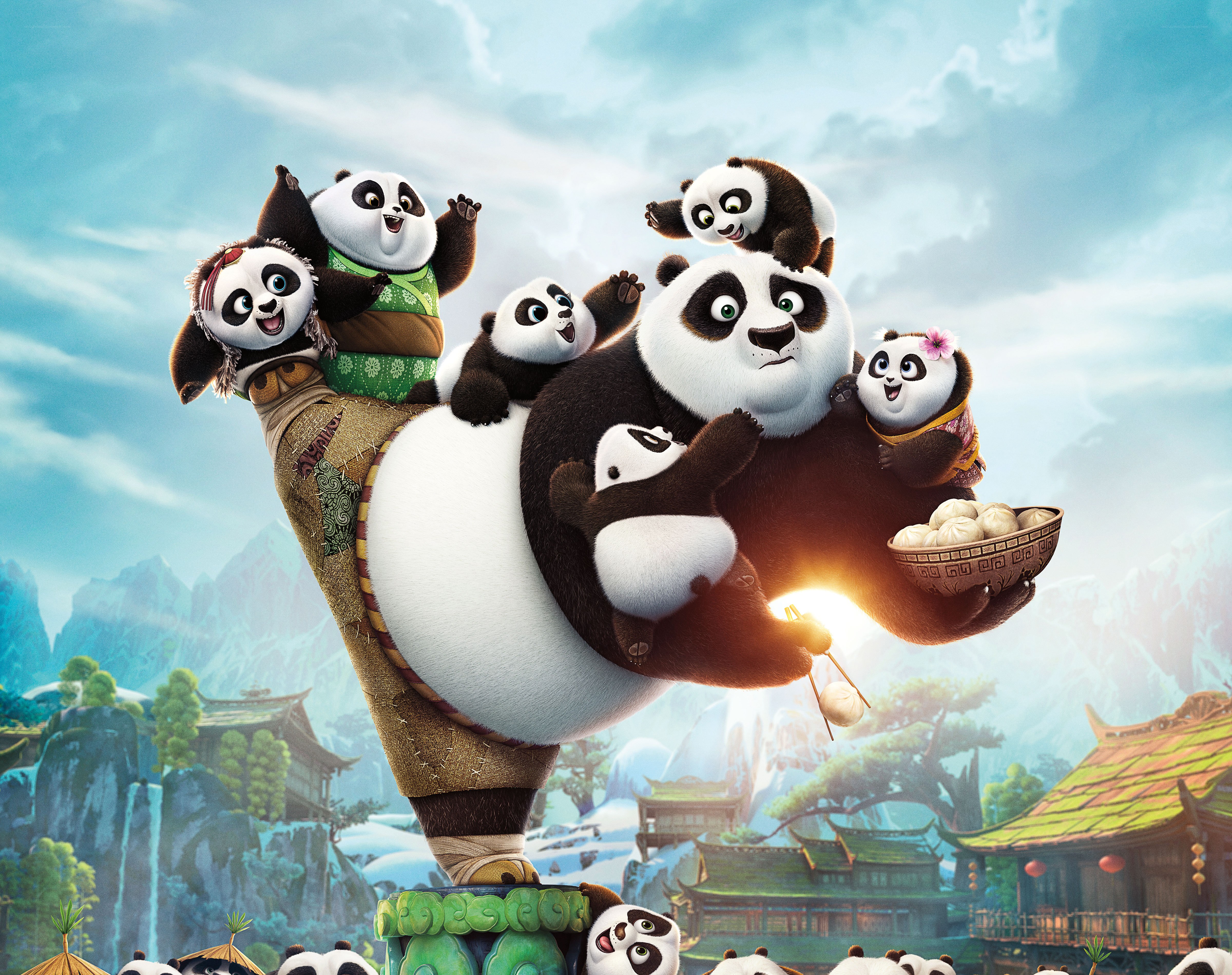 Kung Fu Panda family scene