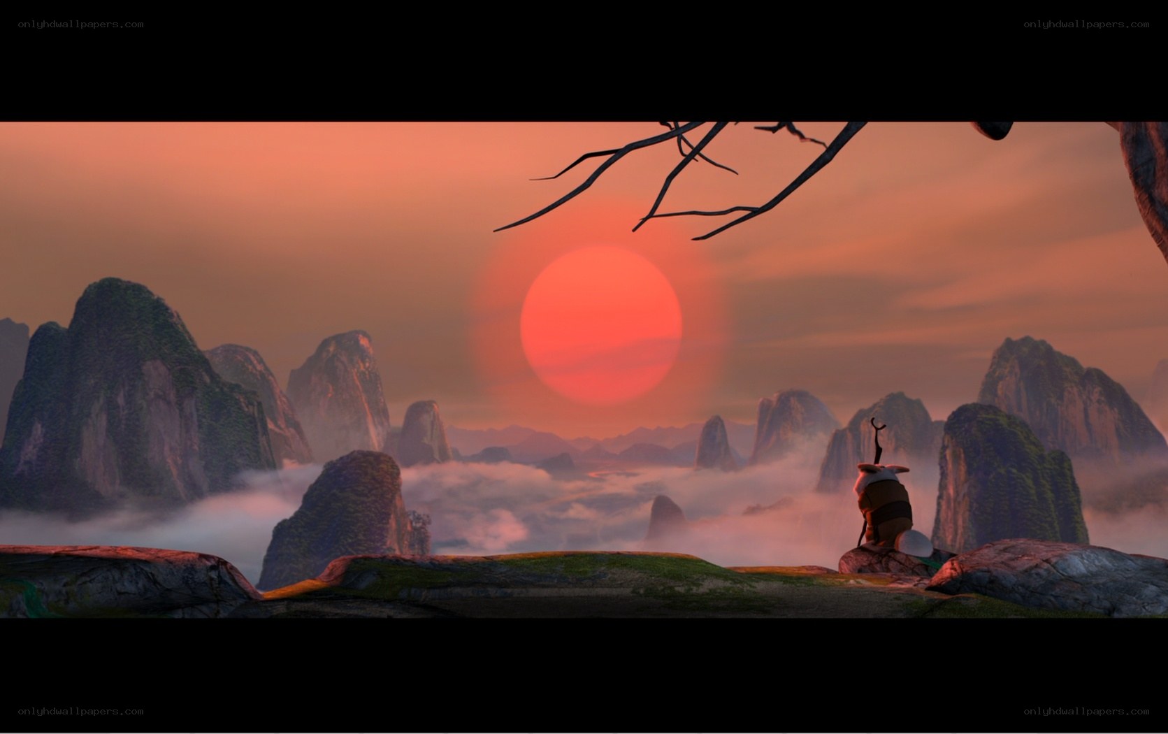 kung fu panda sunset scene